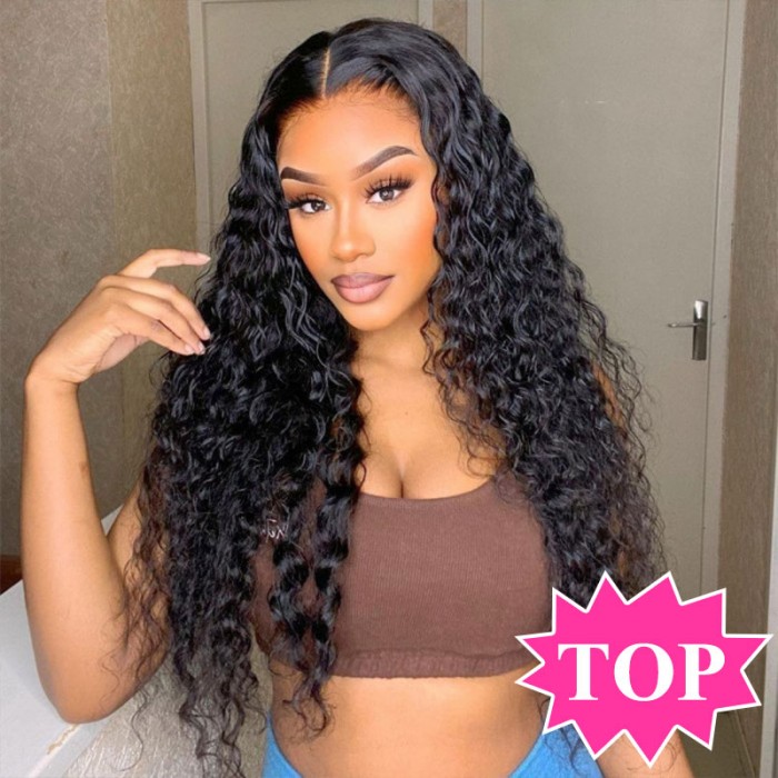 Water Wave Wear & Go Glueless 180% HD Lace Closure Wig