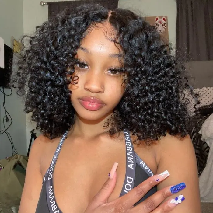 M-cap Short Bob Water Wave 9x6 Wear Go Wig HD Lace Pre-Bleached Tiny Knots Pre-Plucked Natural Hairline Glueless Wig | BGMgirl Hair