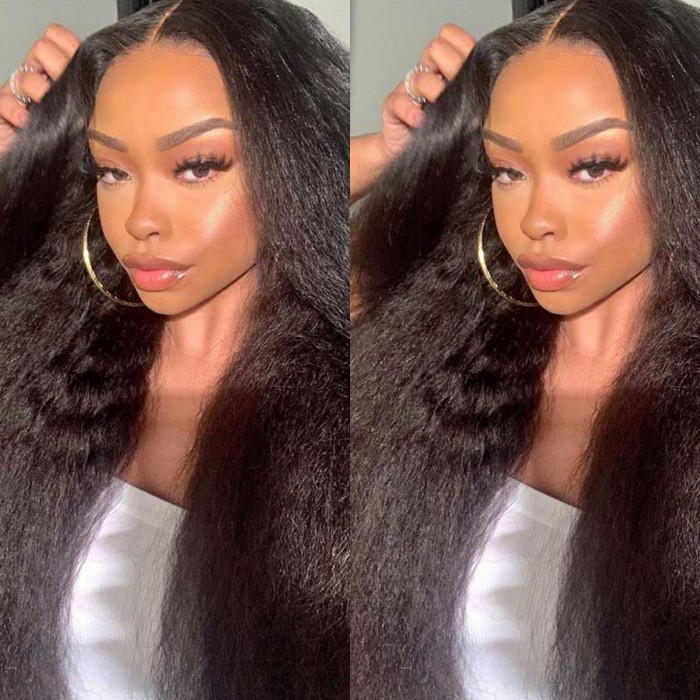 Kinky Straight HD Lace Front Wig