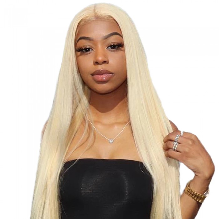 613 Blonde Straight Lace Closure Wig