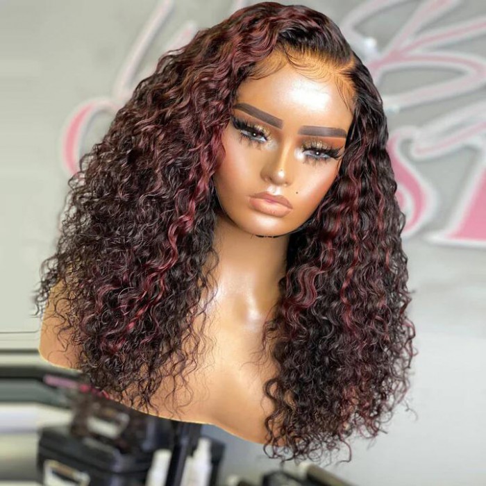 99J Highlight Water Wave 13*4 Lace Front Wig