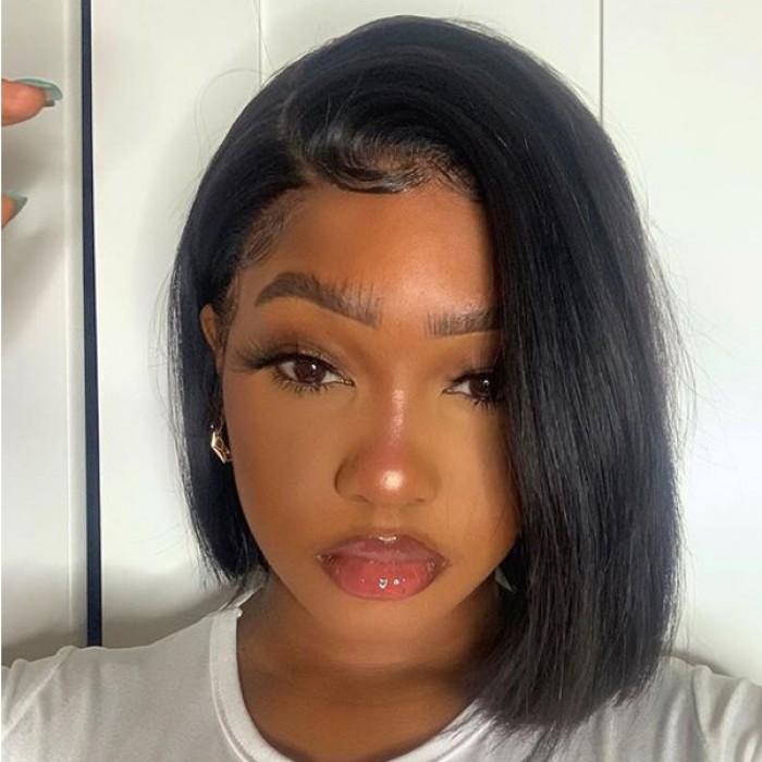 Straight Short Bob Lace Front Wig