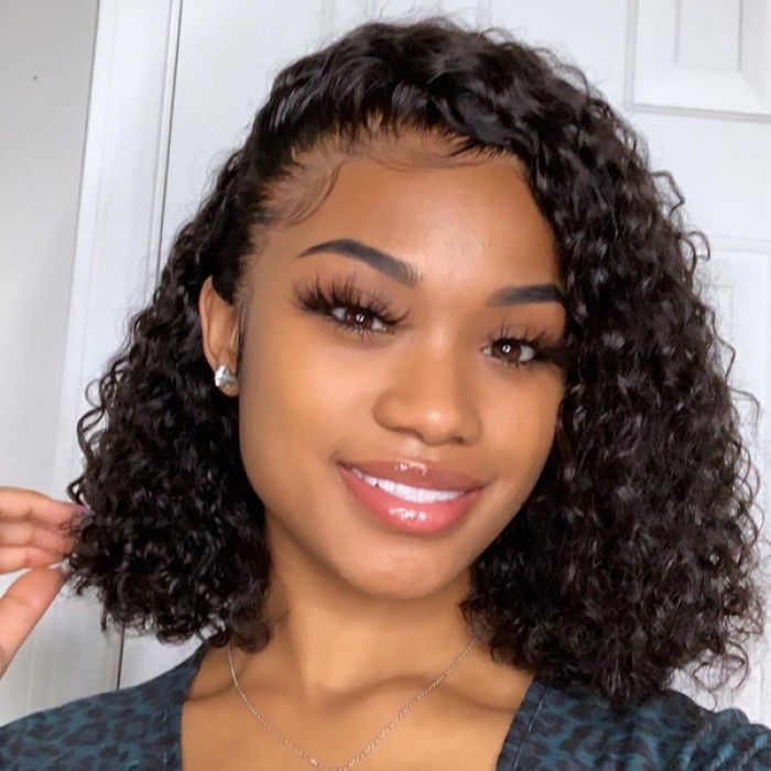 Water Wave 16 Inch Short Bob Lace Front Wig