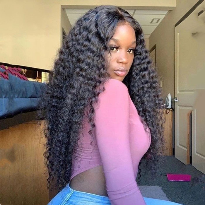 Deep Wave T Part Human Hair Wig