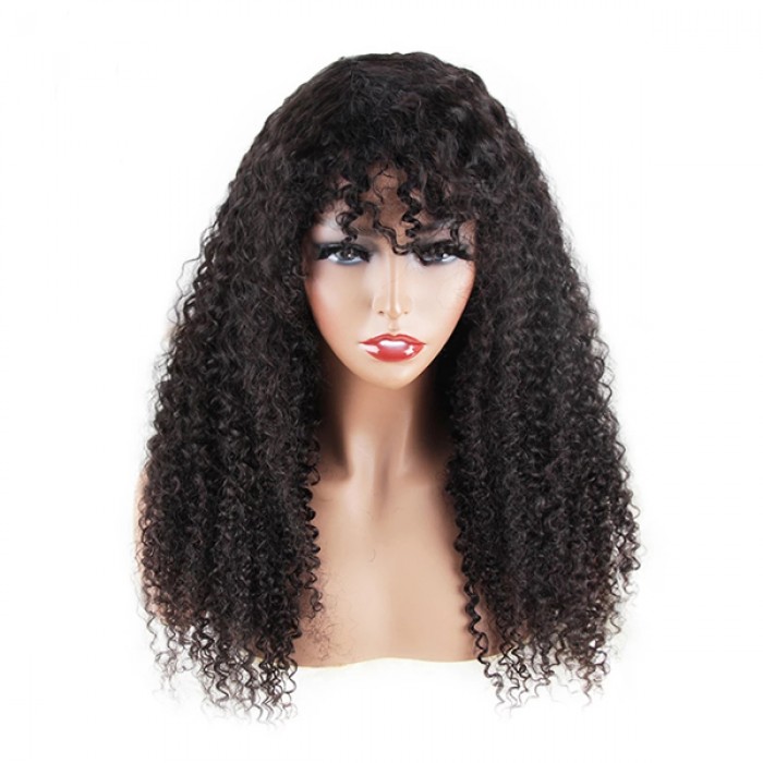 Kinky Curly Wig With Bangs | BGMGirl