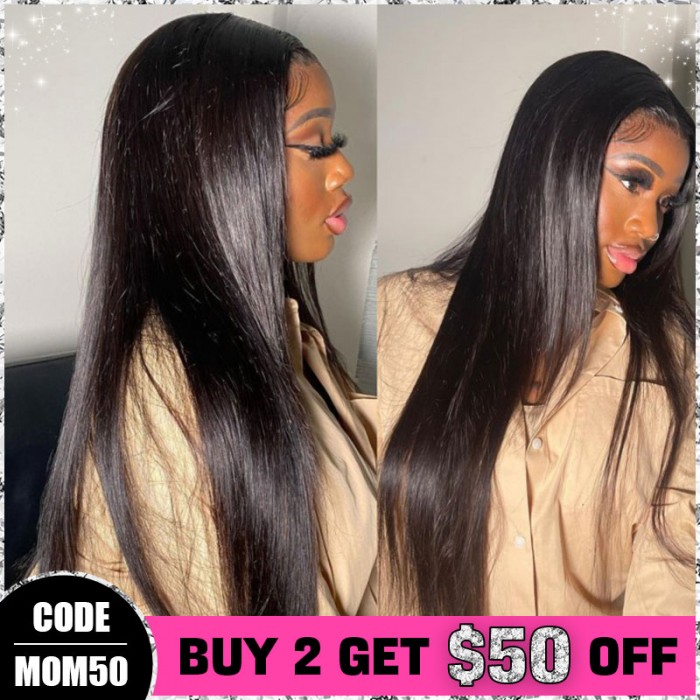 Straight Wear & Go Glueless 180% HD Lace Closure Wig