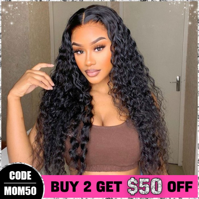 Water Wave Wear & Go Glueless 180% HD Lace Closure Wig