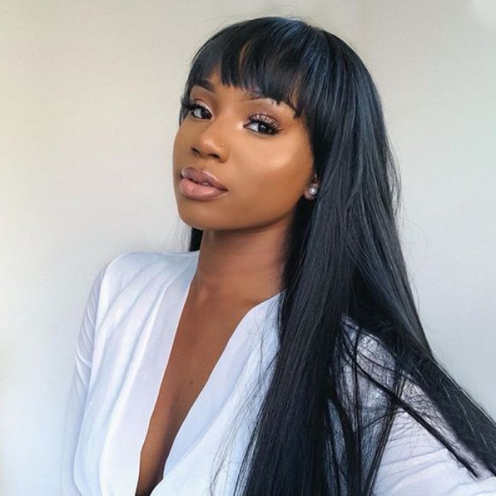 Straight Wig With Bangs Human Hair Wig