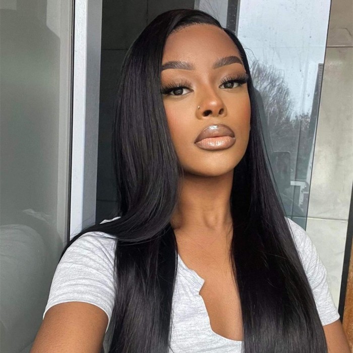 Straight Wear & Go Glueless HD Lace Front 180% Density Wig