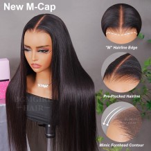 M-cap Straight 9x6 Wear Go Wig HD Lace Pre-Bleached Tiny Knots Pre-Plucked Natural Hairline Glueless Wig | BGMgirl Hair