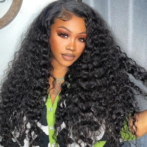 M-cap Deep Wave 9x6 Wear Go Wig HD Lace Pre-Bleached Tiny Knots Pre-Plucked Natural Hairline Glueless Wig | BGMgirl Hair