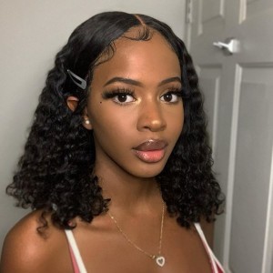 Deep Wave Short Bob Lace Front Wig | BGM Hair 