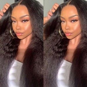 Kinky Straight HD Lace Front Wig | BGM Hair