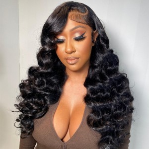 M-cap Loose Deep Wave 9x6 Wear Go Wig HD Lace Pre-Bleached Tiny Knots Pre-Plucked Natural Hairline Glueless Wig | BGMgirl Hair