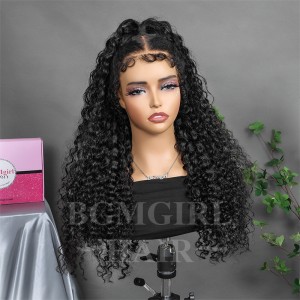 Pre-Bleached Curly Edge Beach Curly Wear Go Wig HD Lace Front 180% Density Glueless Wig | BGMgirl Hair