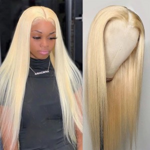 613 Blonde Straight  Color Lace Front Wig | BGM Hair
