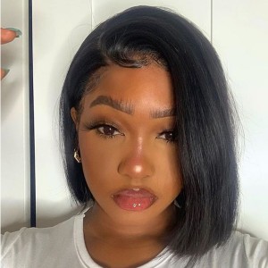 Straight Short Bob Lace Front Wig | BGM Hair 