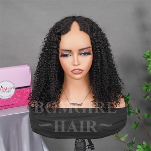 Kinky Curly V Part Human Hair Wig | BGM Hair
