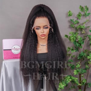 Kinky Straight 13x4 Lace Front Wig Transparent Lace Wig | BGMgirl