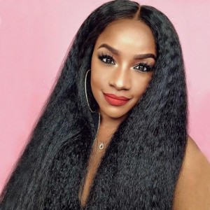 Kinky Straight Bundles Frontal Human Hair Extensions | BGMGirl