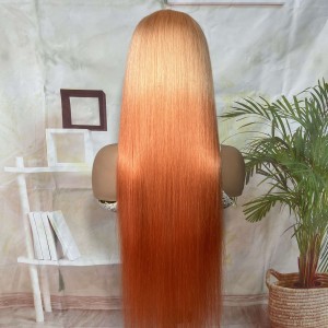 Fire Orange Straight Lace Front Colored Wig | BGM Hair