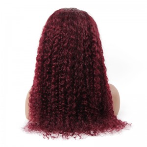 99J Burgundy Water Wave Headband Human Hair Wig | BGM Hair