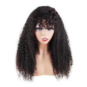 Kinky Curly Wig With Bangs | BGMGirl