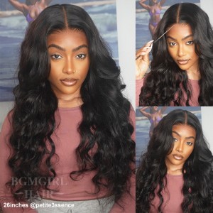 M-cap Body Wave 9x6 Wear Go Wig HD Lace Pre-Bleached Tiny Knots Pre-Plucked Natural Hairline Glueless Wig | BGMgirl Hair