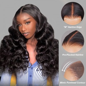 M-cap Ocean Wave 9x6 Wear Go Wig HD Lace Pre-Bleached Tiny Knots Pre-Plucked Natural Hairline Glueless Wig | BGMgirl Hair