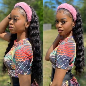 Natural Wave Headband Human Hair Wig | BGMGirl