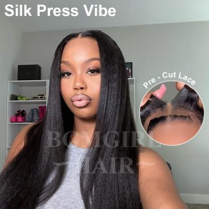 Kinky Straight Wear Go Wig 6x4 HD Lace Closure 180% Glueless Wig | BGMgirl Hair