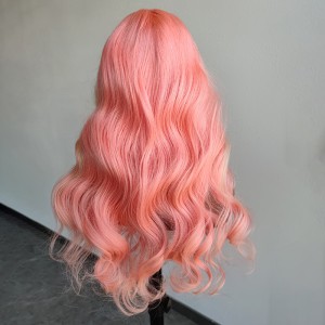 Pink/Blonde Skunk Stripe Straight Lace Front Wig | BGM Hair