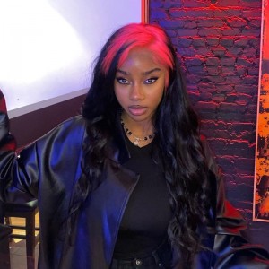 Sparkle Pink Root Body Wave Colored Lace Front Wig | BGM Hair