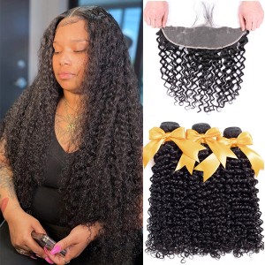 Water Wave Bundles With Frontal Hair Extensions | BGMGirl