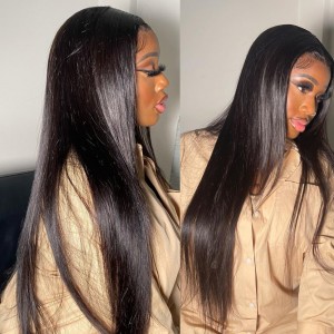 Straight Wear & Go Glueless HD Lace Closure 180% Density Wig | BGM Hair