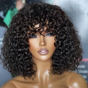 Water Wave Short Bob Wig With Bangs | BGM Hair