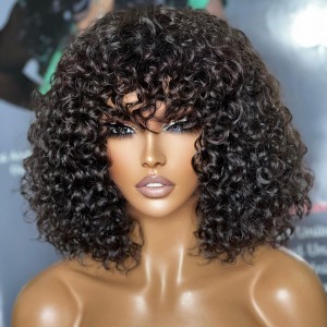 Water Wave Short Bob Wig With Bangs | BGM Hair