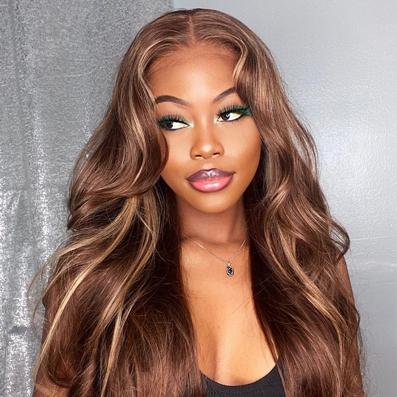 Highlight Color 13x4 Lace Front Body Wave 180% Wig Weekend Sale
