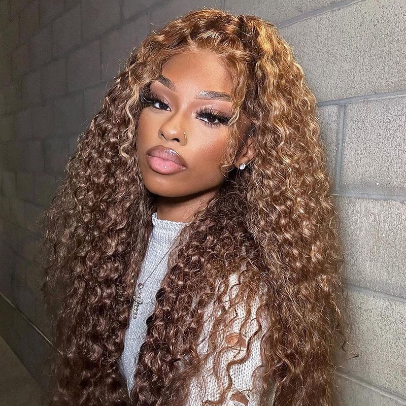 Highlight Color 13x4 Lace Front Water Wave 180% Wig Weekend Sale