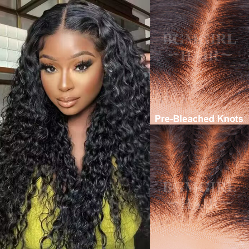 Pre-Bleached Water Wave Wear Go Wig 6x4 HD Lace Wig