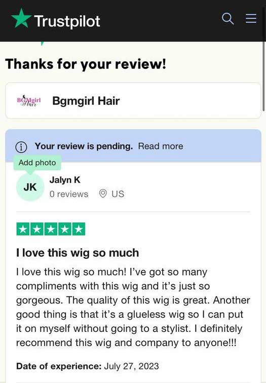 BGMgirl Hair Customer Reviews