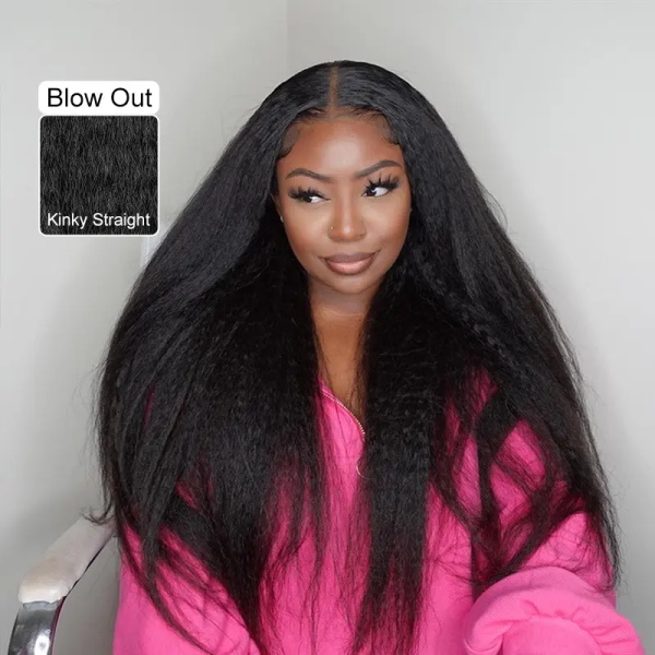 6x4 Kinky Straight Wear and go Glueless Wig black history month
