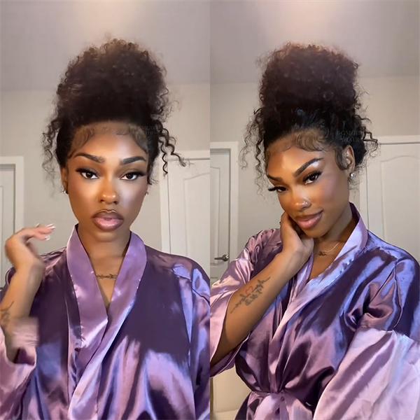 invisible hairline half wigs high buns