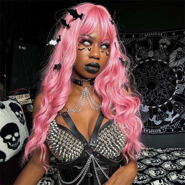 pink wig