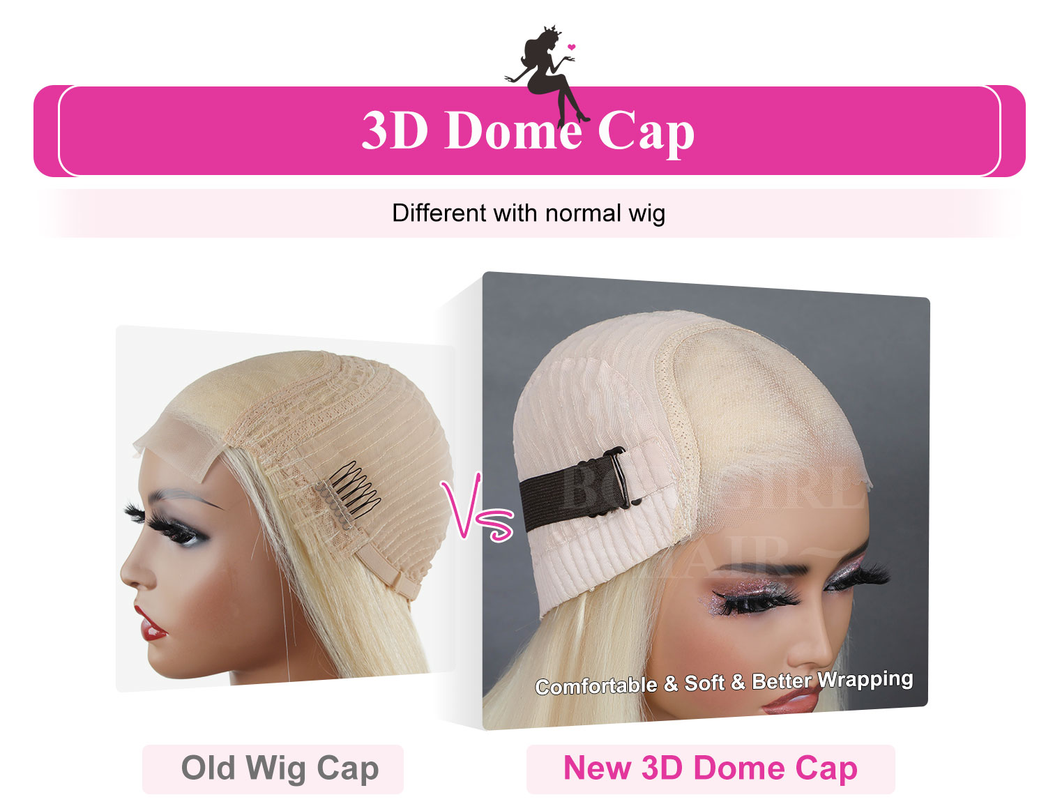 straight Blonde Glueless Wig