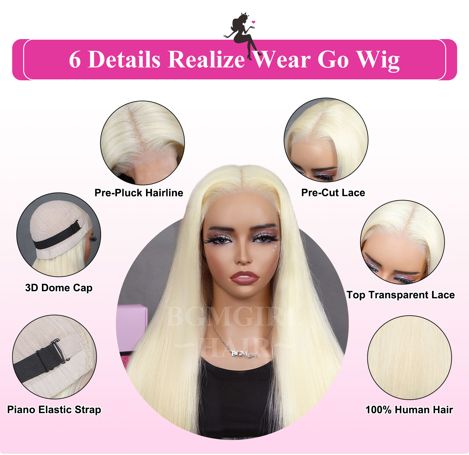 blonde bob lace front wig glueless wigs